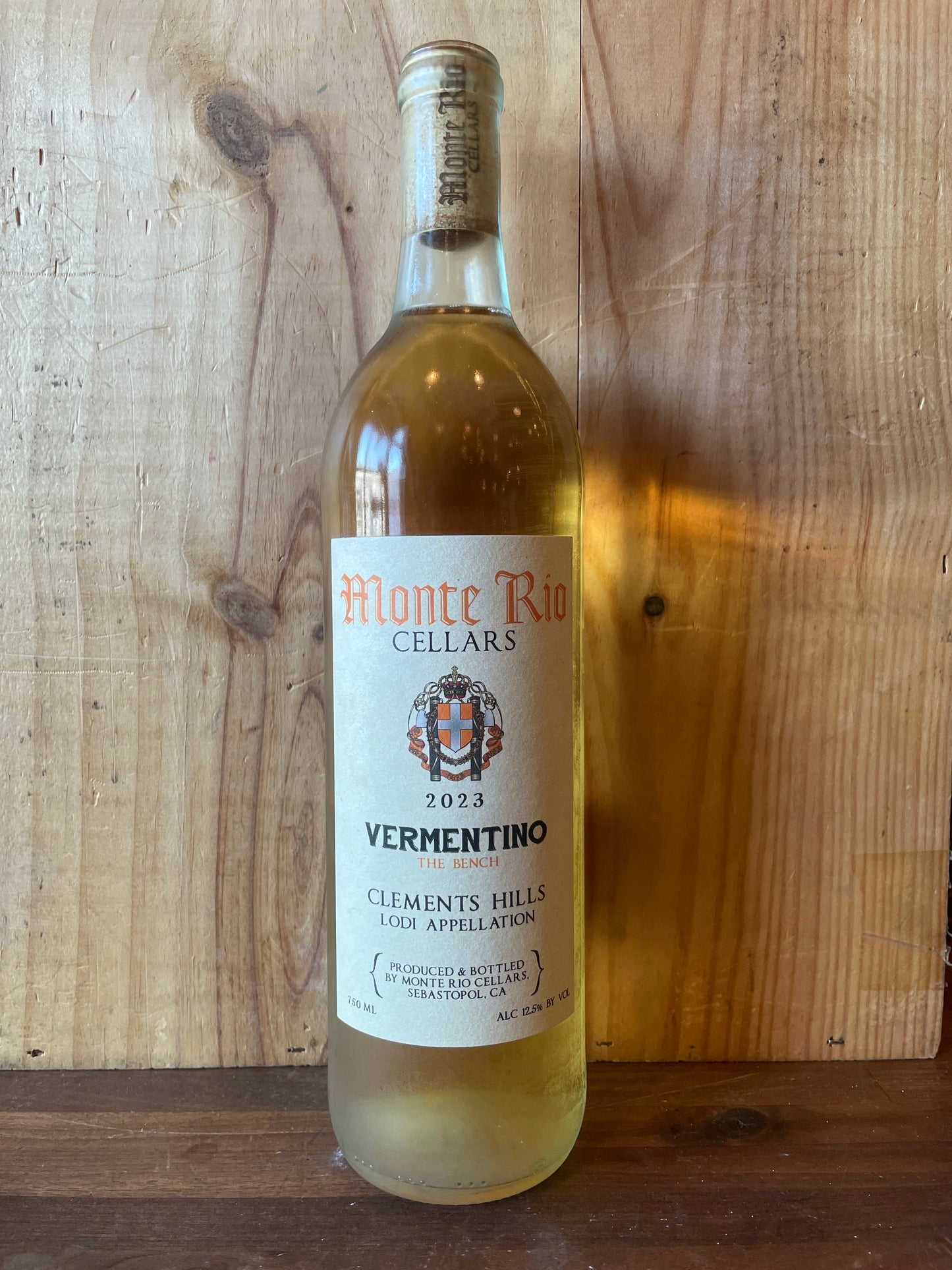 Monte Rio Cellars Vermentino The Bench Orange Lodi 2023