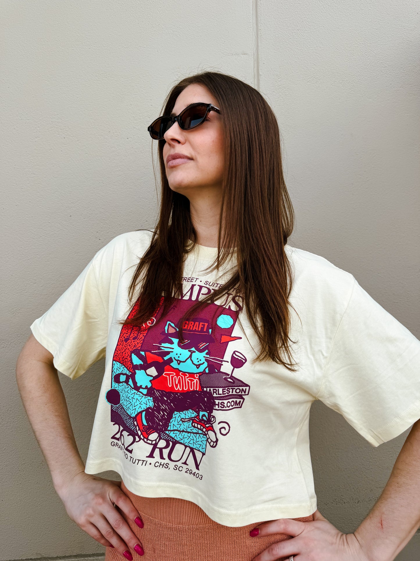 Campus 'Cool Cat' Crop Tee