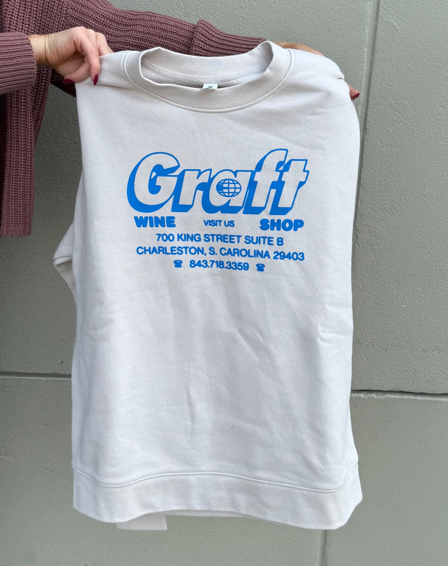 Graft Pan Am Crewneck Sweatshirt (White)